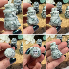 Load image into Gallery viewer, AKindHoliday: Small Moss Agate Snowman