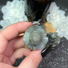 Load image into Gallery viewer, Small Grey Labradorite Jack-o-Lantern