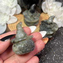 Load image into Gallery viewer, Small Grey Labradorite Jack-o-Lantern
