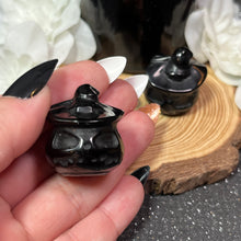 Load image into Gallery viewer, Small Obsidian Jack-o-Lantern
