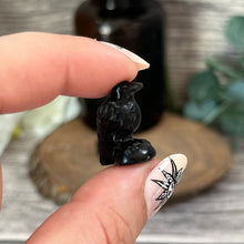 Load image into Gallery viewer, Teeny Obsidian Crow