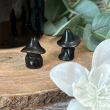 Load image into Gallery viewer, Teeny Silver Sheen Obsidian Wizard