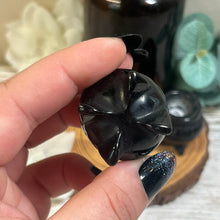 Load image into Gallery viewer, Small Silver Sheen Obsidian Cauldron