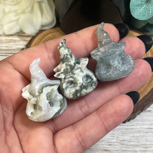 Load image into Gallery viewer, Mini Moss Agate Jack-o-Lantern
