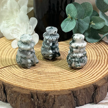 Load image into Gallery viewer, AKindHoliday: Small Moss Agate Snowman