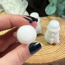 Load image into Gallery viewer, AKindHoliday: Small White Jade Snowman