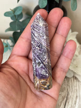 Load image into Gallery viewer, Purple Silk Fluorite Tower