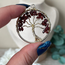 Load image into Gallery viewer, Garnet Tree of Life Pendant
