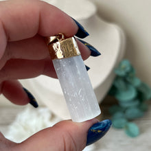 Load image into Gallery viewer, Raw SatinSpar Amethyst Pendant A (Dark)