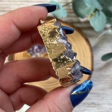 Load image into Gallery viewer, Drop Gold Plated Raw Amethyst Pendant