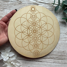 Load image into Gallery viewer, MISFIT: Etched Wood Plate - Chakras