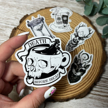 Load image into Gallery viewer, Sticker Pack: Death Before Decaf