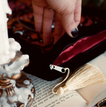 Load image into Gallery viewer, Limited Edition Black Wonderland Book & Ipad Sleeve (2 Pocket) - The Quirky Cup Collective