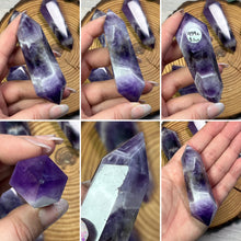 Load image into Gallery viewer, Chevron Amethyst Double Termination