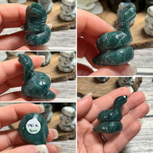 Load image into Gallery viewer, Moss/Tree Agate Cobra Snake