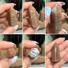 Load image into Gallery viewer, Peach Moonstone with sunstone Small Tower
