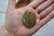 Load image into Gallery viewer, Small Unakite Palmstone