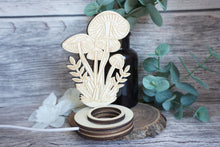Load image into Gallery viewer, Large Etched Mushroom Wood Sphere Holder