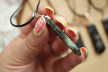 Load image into Gallery viewer, Ruby Zoisite Flat Point Pendant