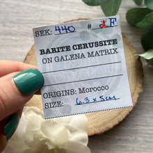 Load image into Gallery viewer, Raw Specimen: Barite Cerussite Galena "F"