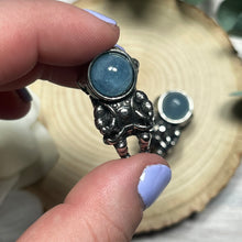 Load image into Gallery viewer, Aquamarine Metal Astronaut Pendant