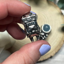 Load image into Gallery viewer, Aquamarine Metal Astronaut Pendant