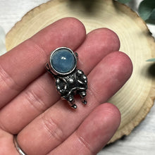 Load image into Gallery viewer, Aquamarine Metal Astronaut Pendant