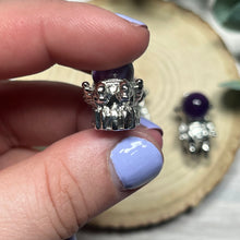 Load image into Gallery viewer, Amethyst Metal Astronaut Pendant