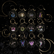 Load image into Gallery viewer, Amethystrology Zodiac Keyrings - Moonstruck Crystals