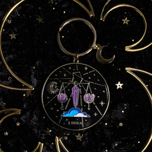 Load image into Gallery viewer, Amethystrology Zodiac Keyrings - Moonstruck Crystals
