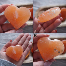 Load image into Gallery viewer, Orange Selenite XL Hearts