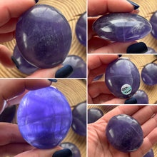 Load image into Gallery viewer, Purple Fluorite Palmstone