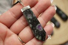 Load image into Gallery viewer, Ruby Zoisite Flat Point Pendant