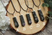 Load image into Gallery viewer, Ruby Zoisite Flat Point Pendant