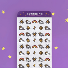 Load image into Gallery viewer, Sunshine Planner Sticker Sheet - The Quirky Cup Collective