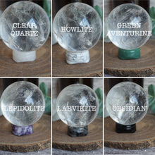 Load image into Gallery viewer, Carved Crystal Sphere Holder