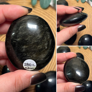 Golden Sheen Obsidian Palmstone