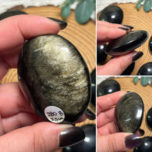 Load image into Gallery viewer, Golden Sheen Obsidian Palmstone
