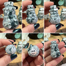 Load image into Gallery viewer, AKindHoliday: Small Moss Agate Snowman
