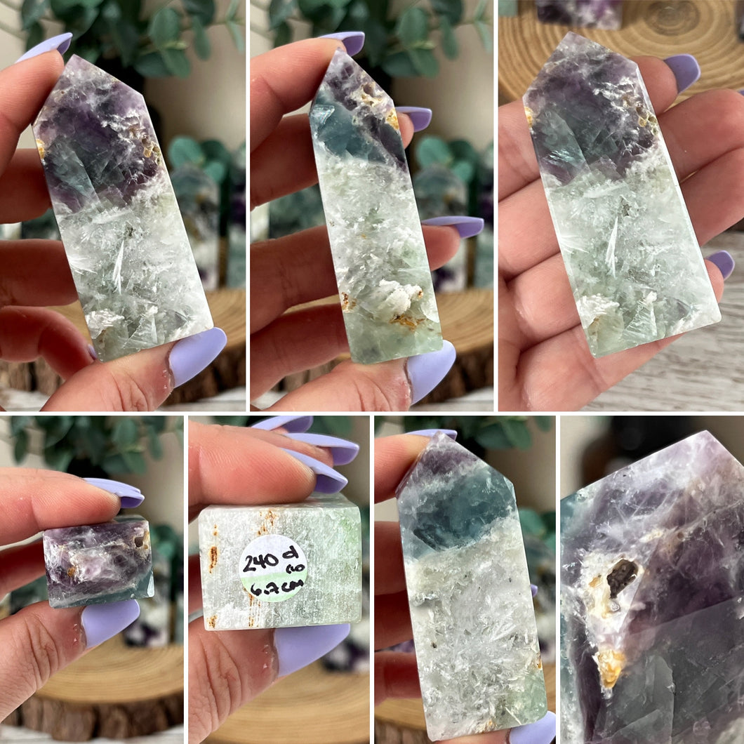 Feather Fluorite Obelisk