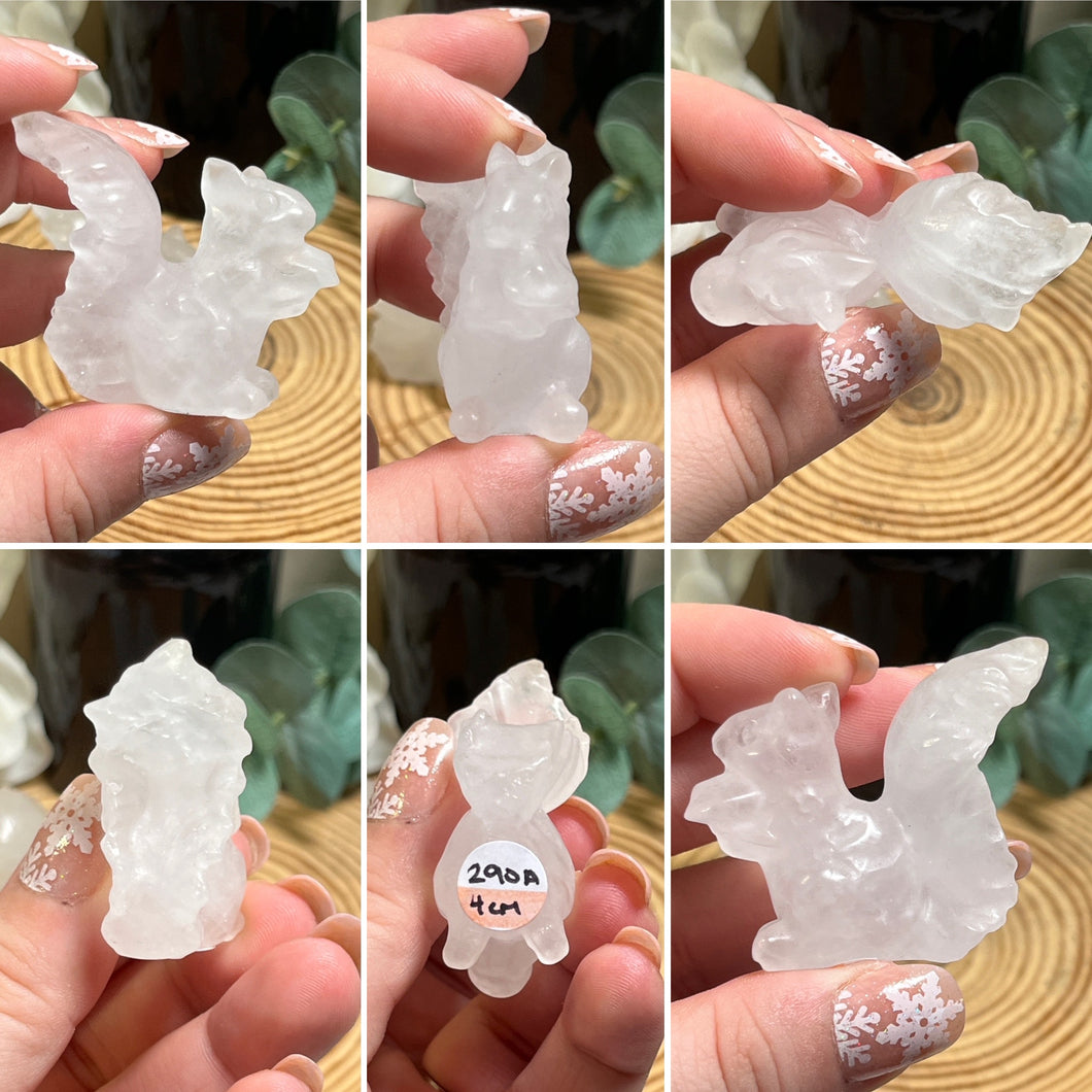 Clear Quartz Squirrel