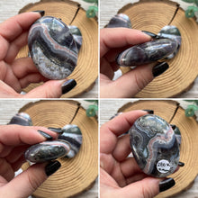Load image into Gallery viewer, Amethyst Lace Agate Palmstone
