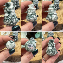 Load image into Gallery viewer, AKindHoliday: Small Moss Agate Snowman
