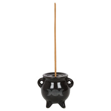 Load image into Gallery viewer, Triple Moon Cauldron Incense Holder
