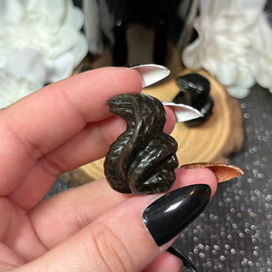 Golden Sheen Obsidian Small Cobra