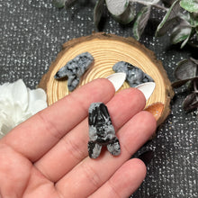 Load image into Gallery viewer, Snowflake Obsidian Small &quot;Bartok&quot; Bat
