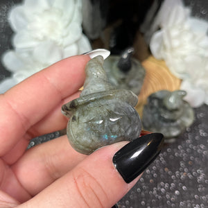 Small Grey Labradorite Jack-o-Lantern