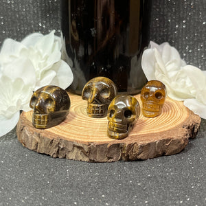 Mini Tigers Eye Skull