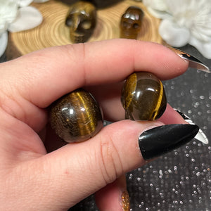 Mini Tigers Eye Skull