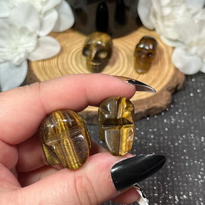 Mini Tigers Eye Skull